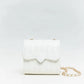 Mini White Quilted Heart Handbag Ollies Place