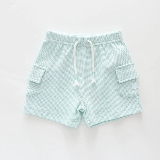 Minty Mist Waffle Shorts Ollies Place