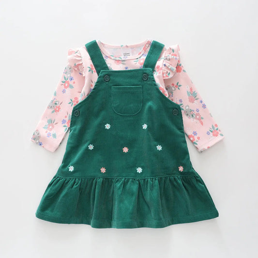 Miss Koala Cord Pinafore Set Ollies Place