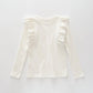 Miss White Ruffle LS Top Ollies Place