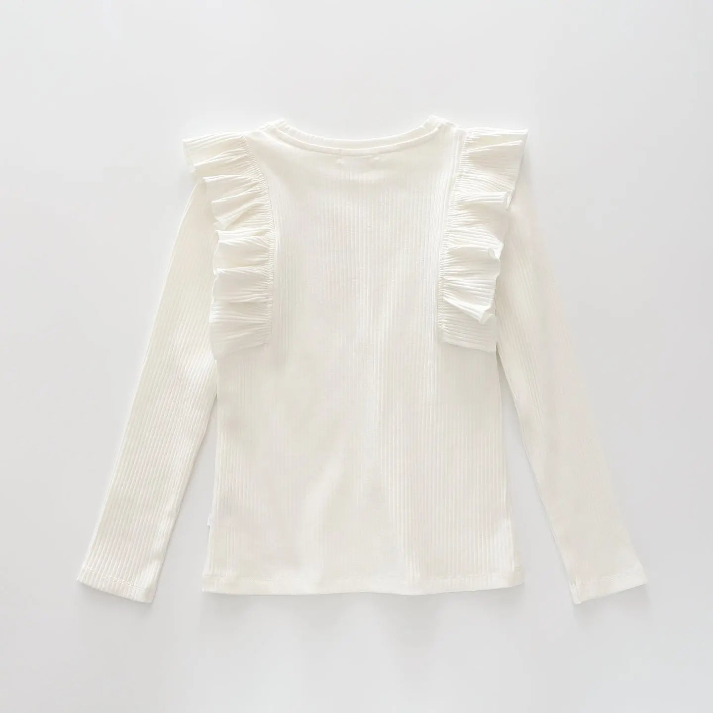 Miss White Ruffle LS Top Ollies Place