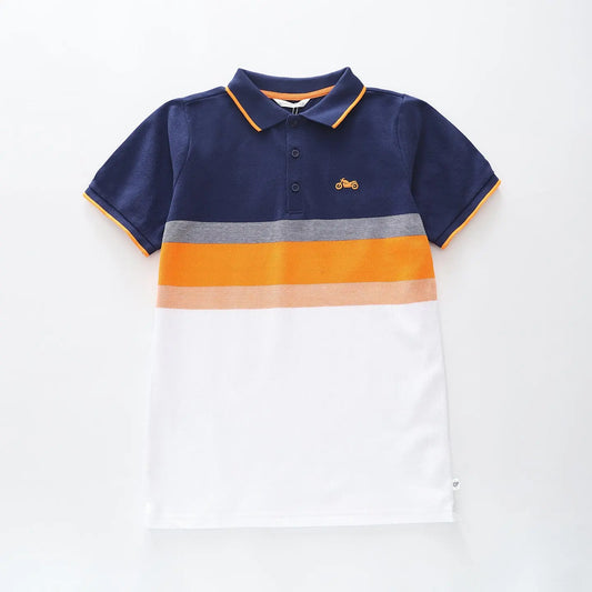Motorbike Stripe Polo T-shirt Ollies Place