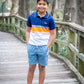 Motorbike Stripe Polo T-shirt Ollies Place