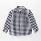 Navy Blue Check Collared Shirt Ollies Place