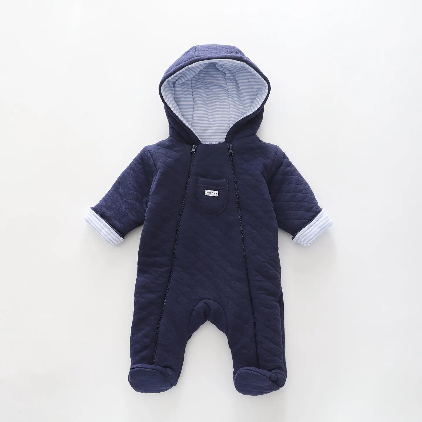 Navy Blue, Baby Boys Padded Parka Suit Ollies Place