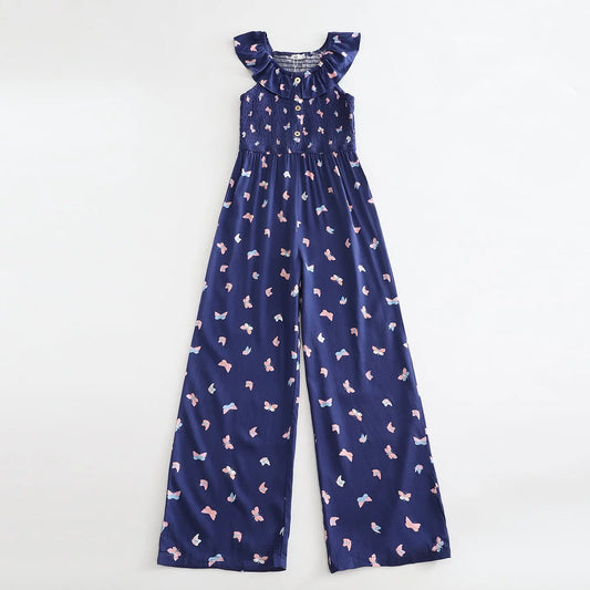 Navy Butterfly Jumpsuit Ollies Place