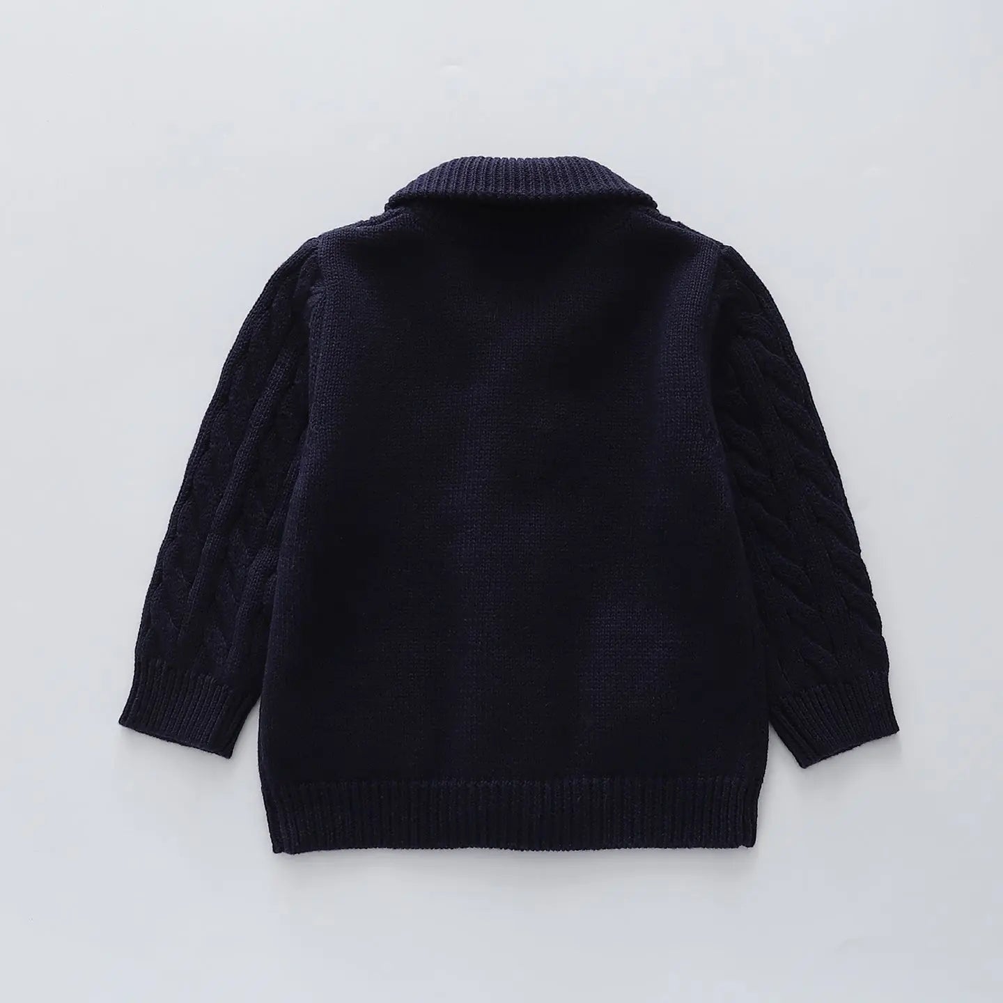Navy Cable Knit Cardigan Ollies Place