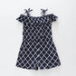 Navy Geometric Playsuit Ollies Place