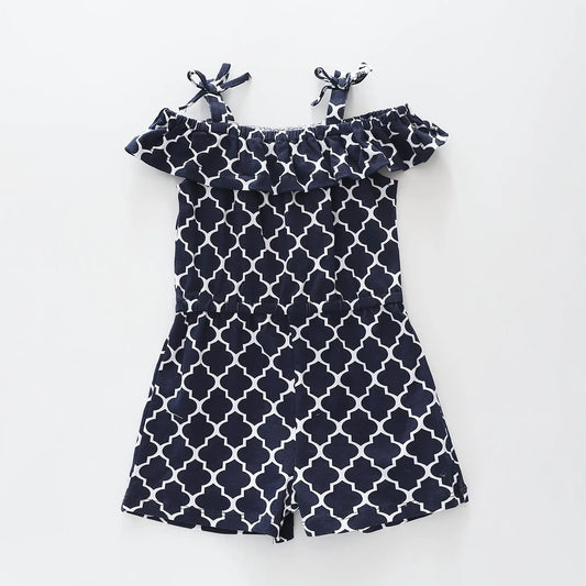 Navy Geometric Playsuit Ollies Place