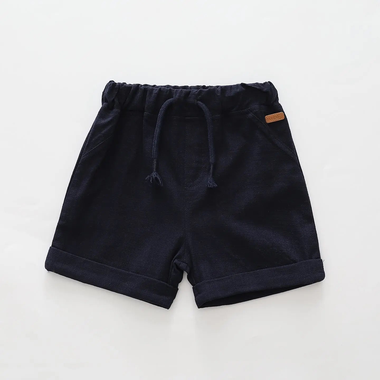 Navy Linen Shorts Ollies Place
