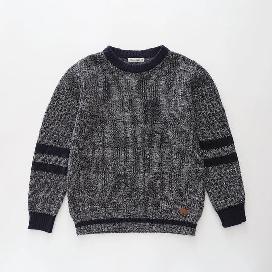 Navy Marle Knit Jumper Ollies Place