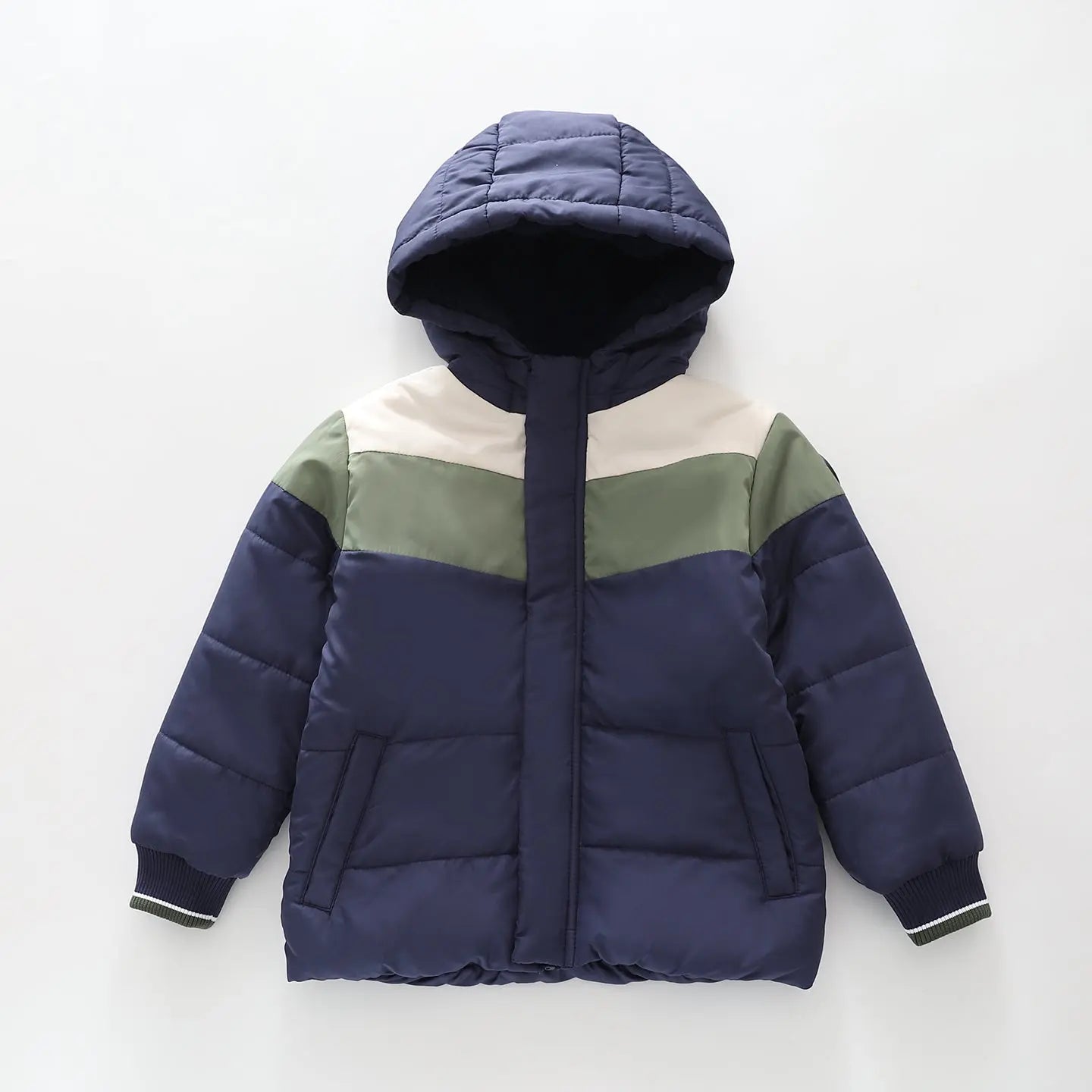 Navy Sherpa Puffer Jacket Ollies Place