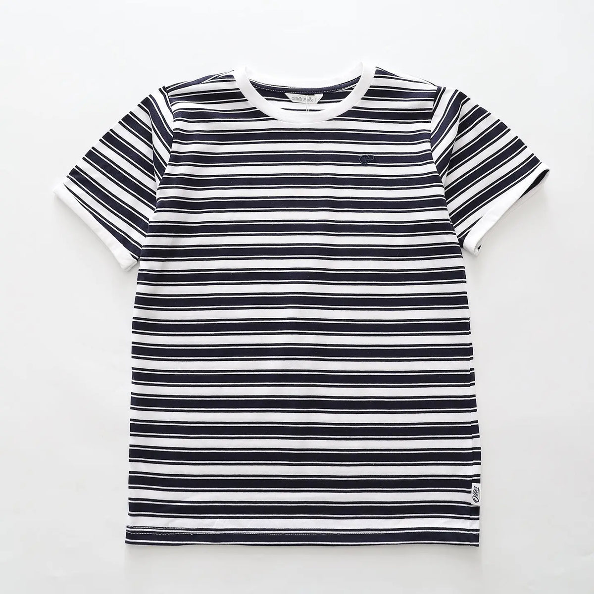 Navy Stripe Cotton Tee Ollies Place
