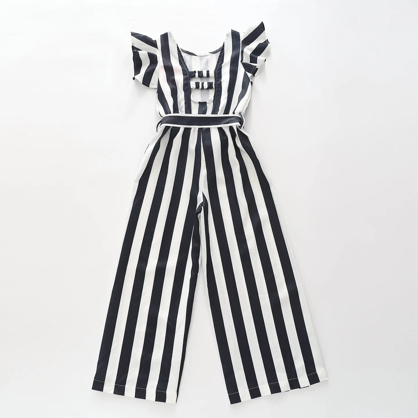 Navy Stripe Girls Jumpsuit Ollies Place