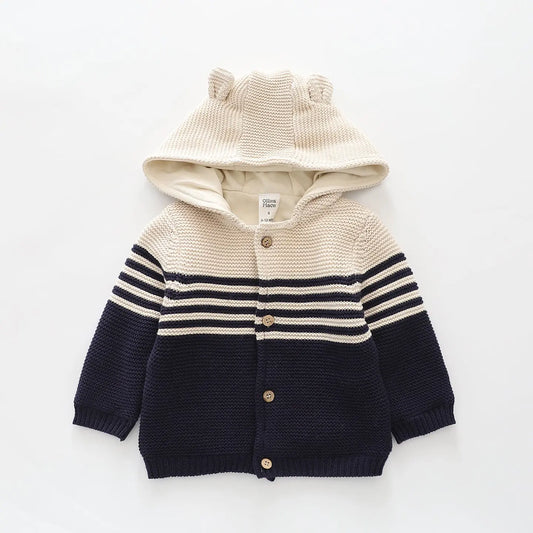 Navy Stripe True Knit Jacket Ollies Place