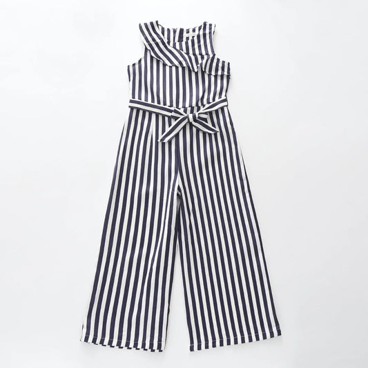 Navy Striped Jumpsuit Ollies Place