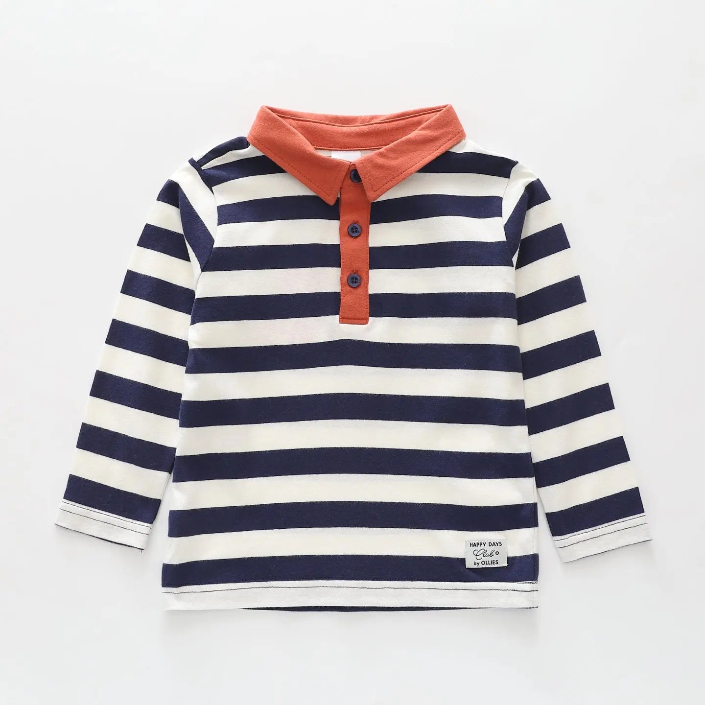 Navy Striped Rugby Polo Ollies Place