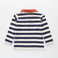 Navy Striped Rugby Polo Ollies Place