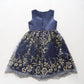Navy & Gold Party Dress, Hayley Ollies Place