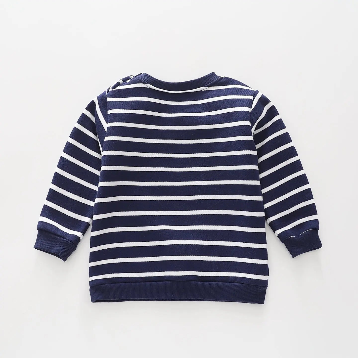 Navy and White Striped Sweat Top Ollies Place