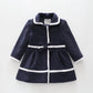Navy and White Trim Coat Ollies Place