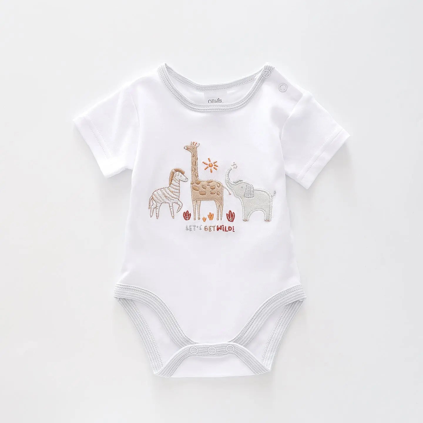 New-born Baby Lets Get Wild Bodysuit Ollies Place