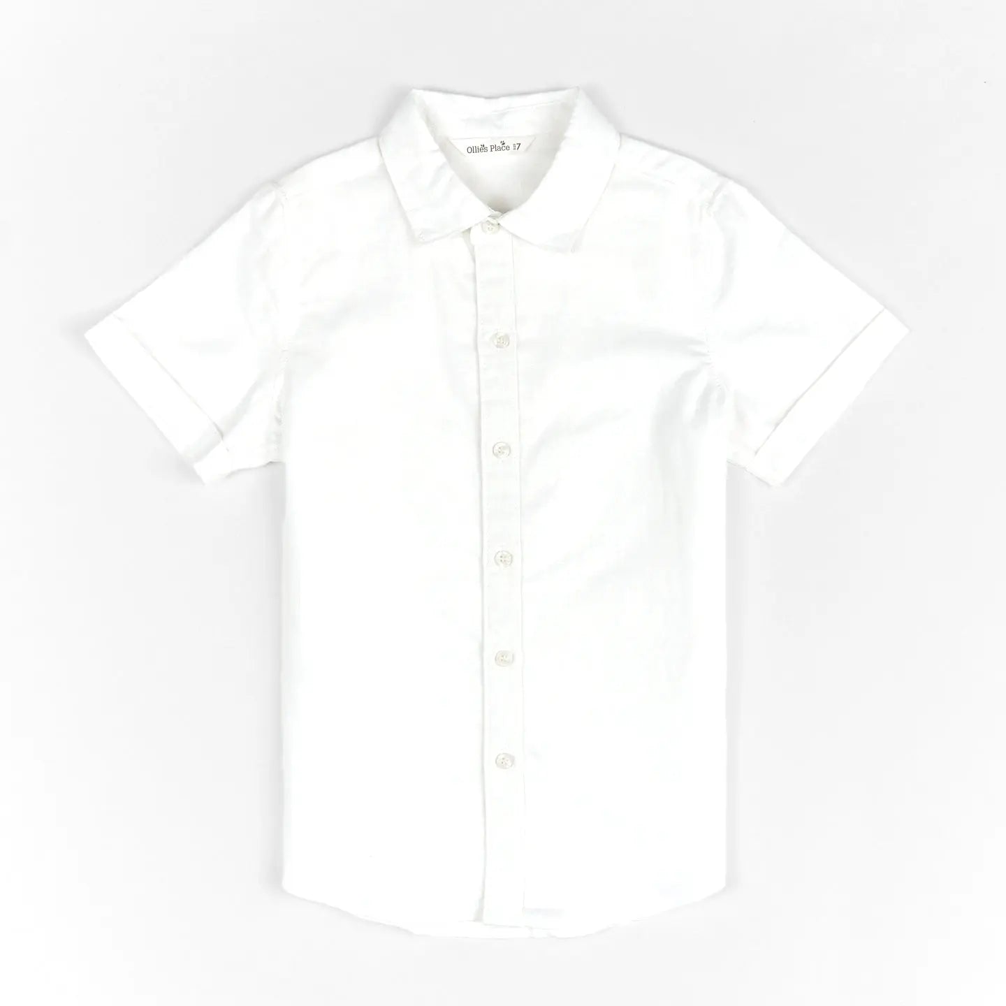 Older Boys 100% Linen White Woven Shirt Ollies Place