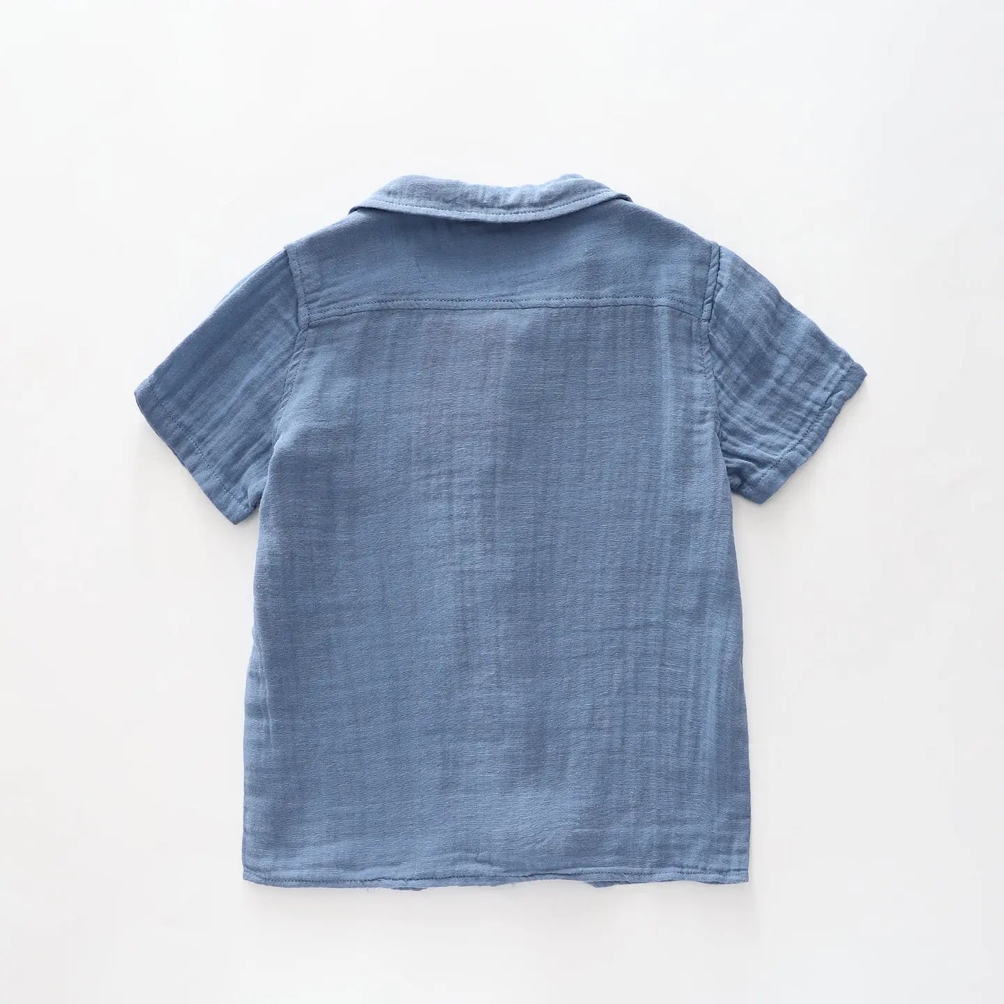 Older Boys Blue Cheesecloth Shirt Ollies Place