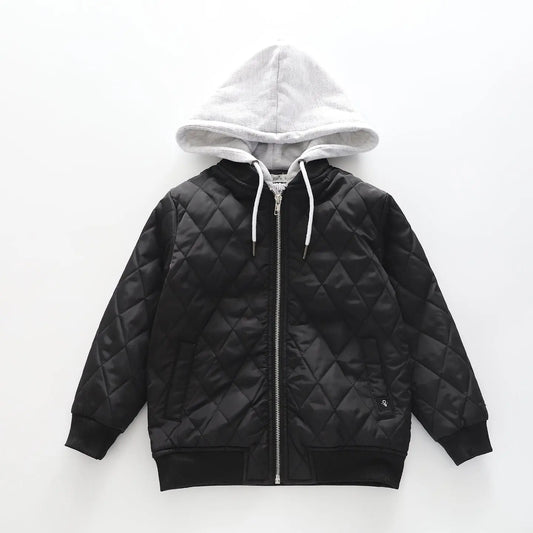 Older Boys' Bomber Jacket with Hoodie Ollies Place