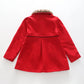Older Girls' Red Winter Coat with Detachable Faux Fur Collar Ollies Place
