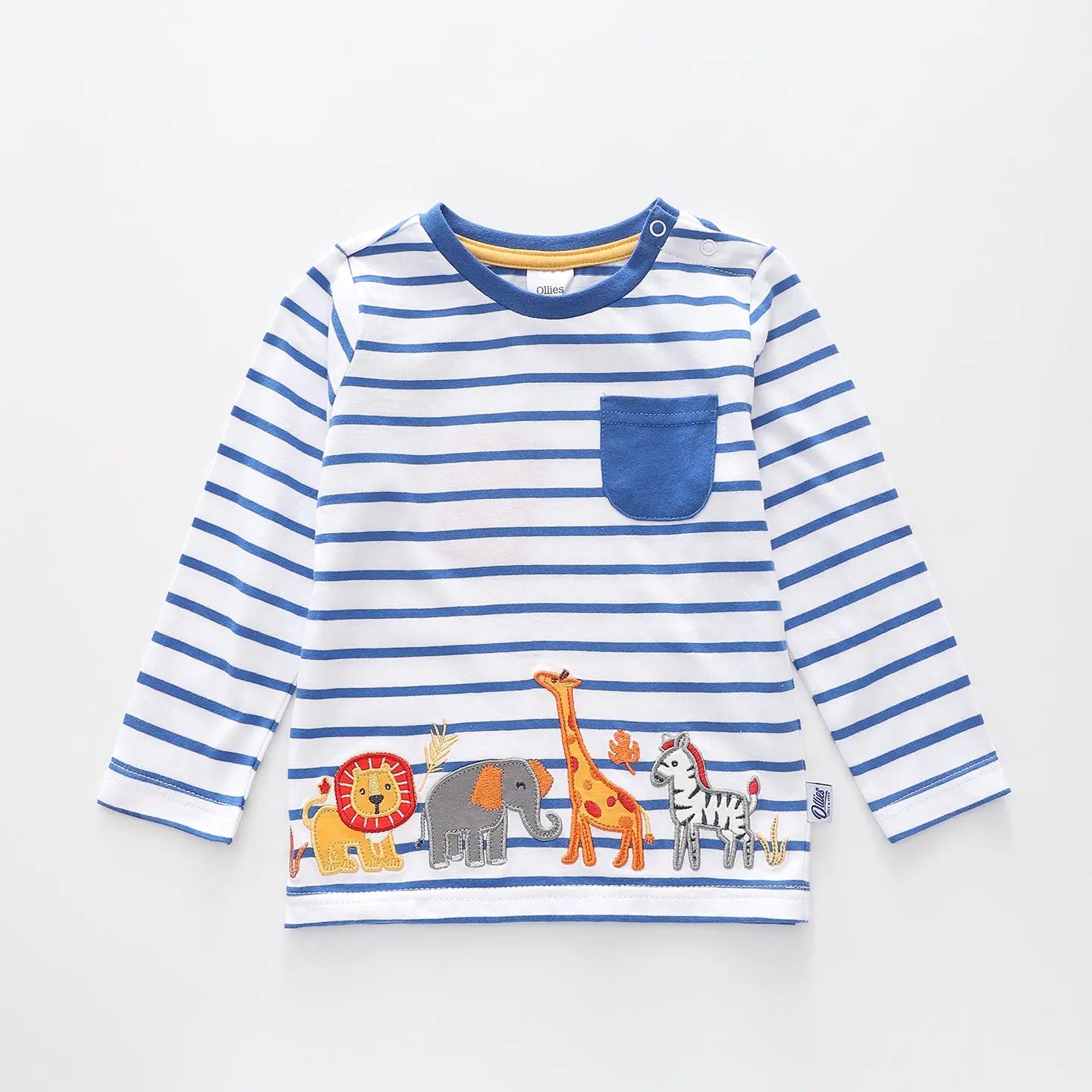 On Safari - Blue, Infant Boys LS Top Ollies Place