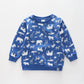 On Safari - Blue, Infant Boys Sweat Top Ollies Place