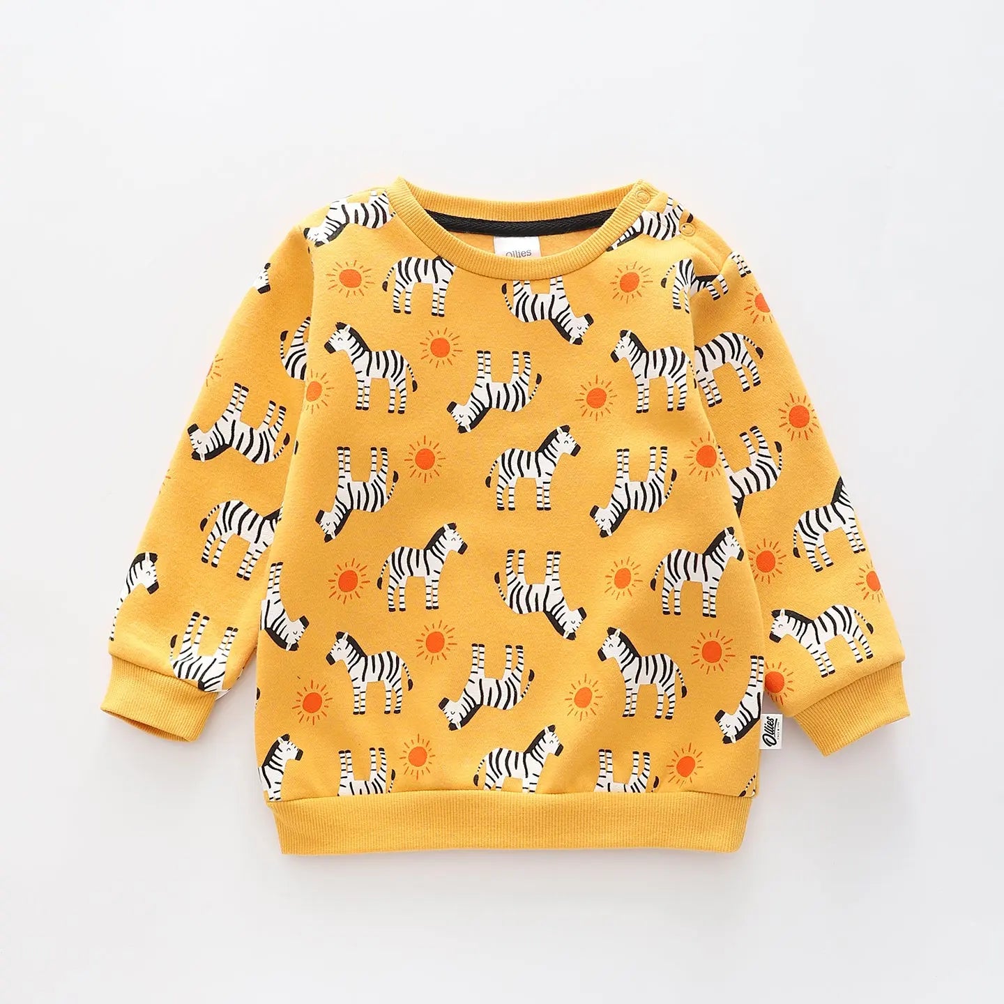 On Safari - Yellow, Infant Boys Sweat Top Ollies Place