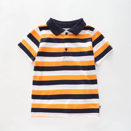 Orange Stripe Polo Tee Ollies Place