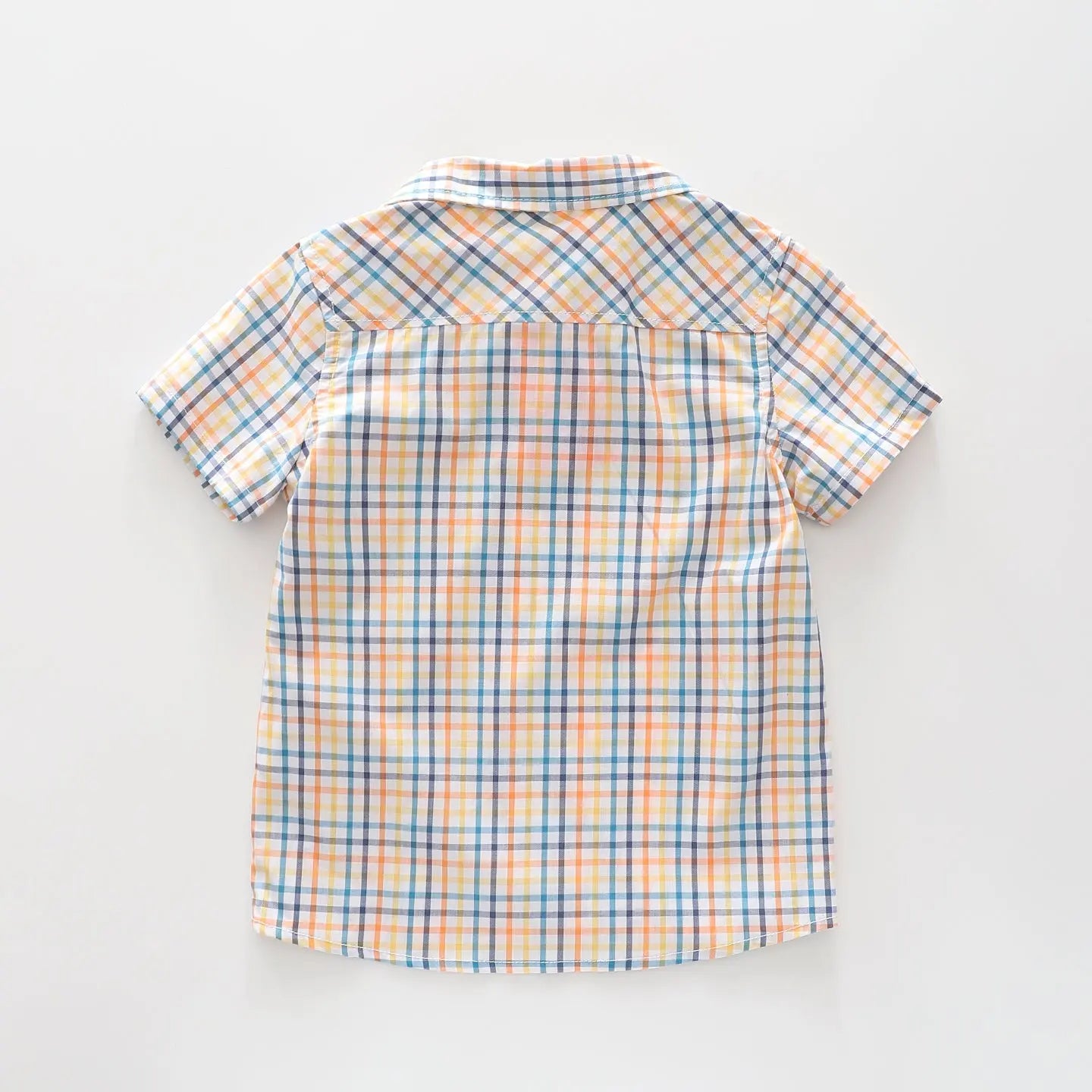 Orange and Blue Collared Shirt Ollies Place