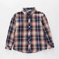 Orange and Navy Blue Check Shirt Ollies Place