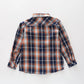 Orange and Navy Blue Check Shirt Ollies Place