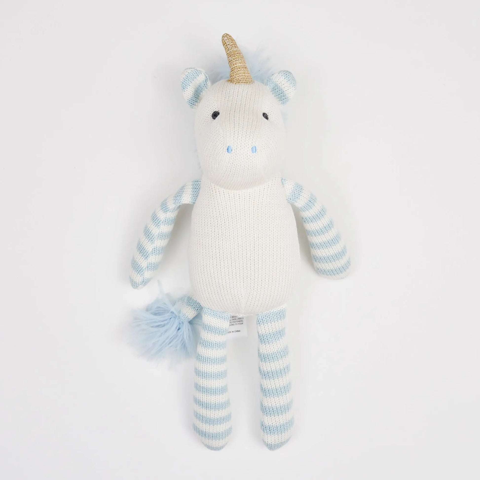 Pale Blue Crochet Unicorn Ollies Place