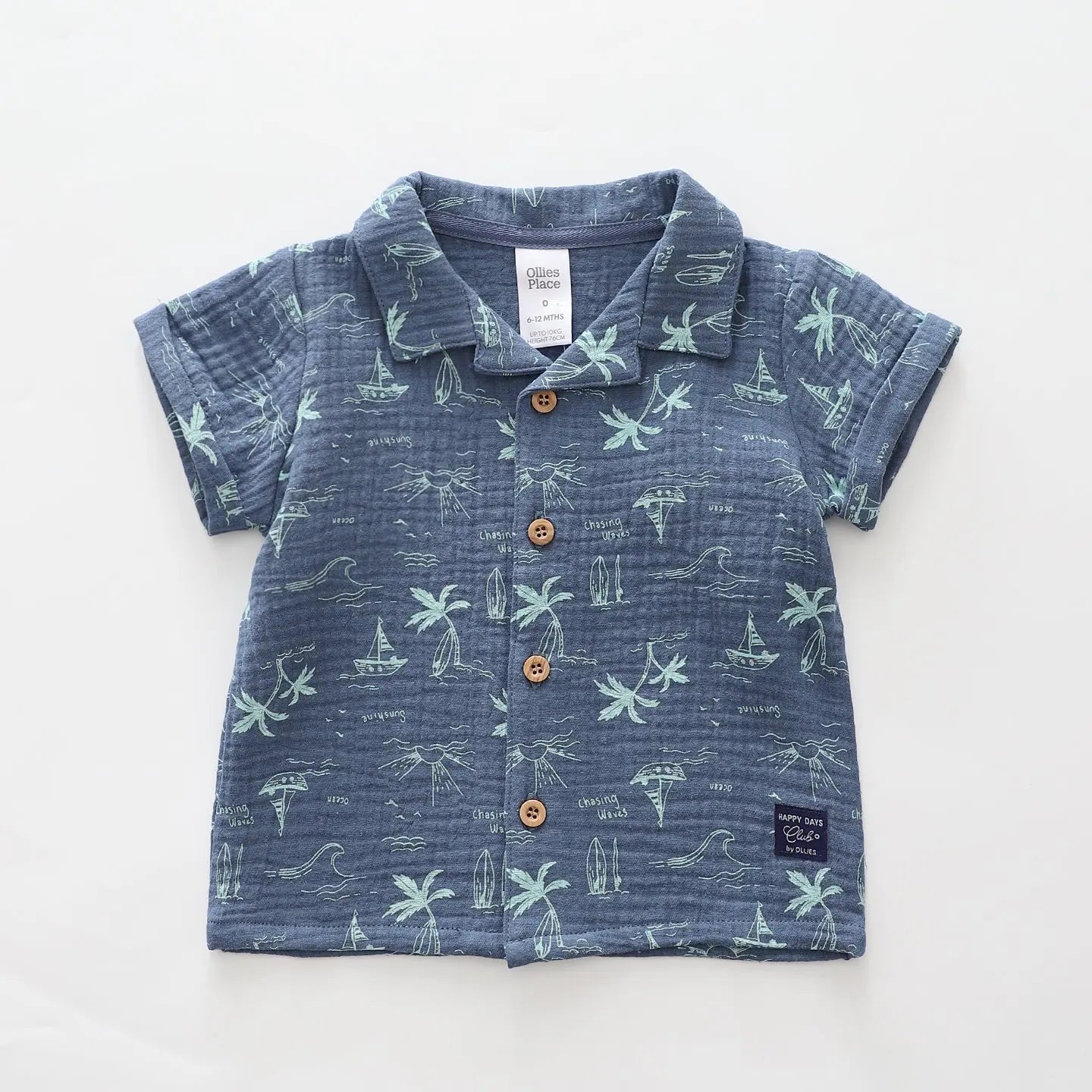 Palm Trees and Sunshine Collared Shirt Ollies Place