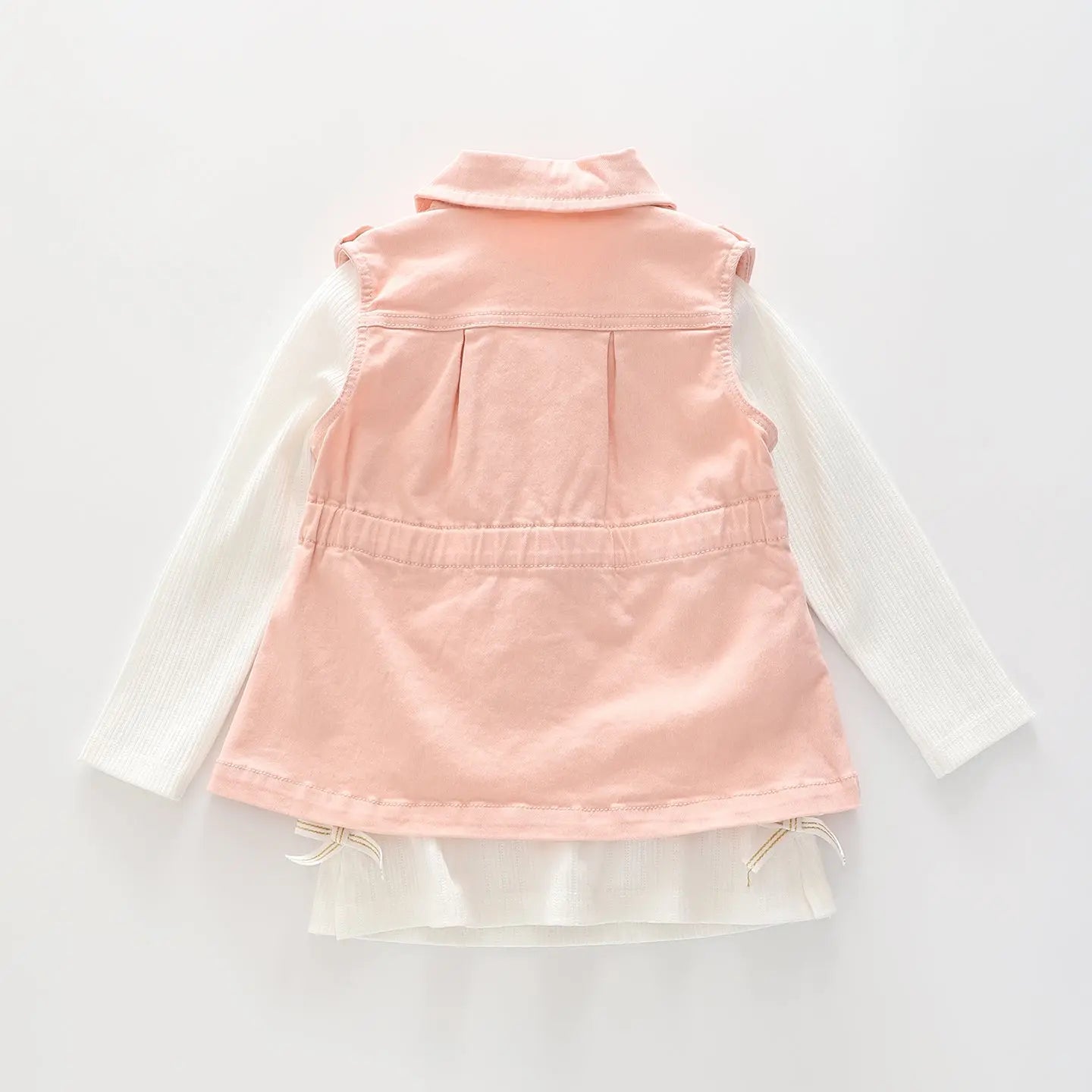 Peach Woven Vest Set Ollies Place