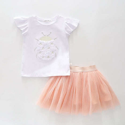 Peachy Tulle Skirt and Top Set Ollies Place