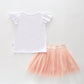 Peachy Tulle Skirt and Top Set Ollies Place