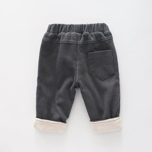 Pewter Cord Pant, Baby Boy Bottoms Ollies Place