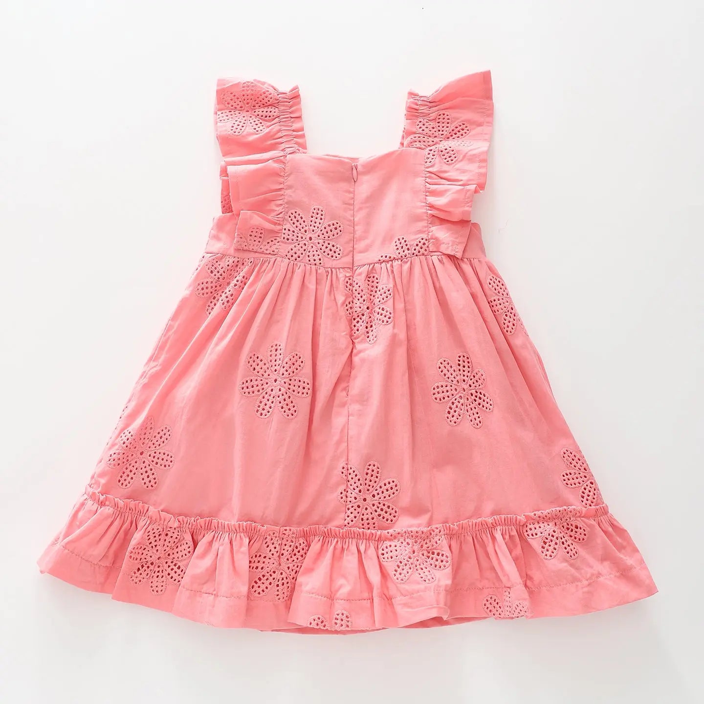 Pink Broderie Flower Dress Ollies Place