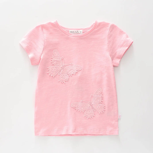 Pink Butterfly Lace Tee Ollies Place