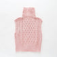 Pink Cable Knit Vest Ollies Place