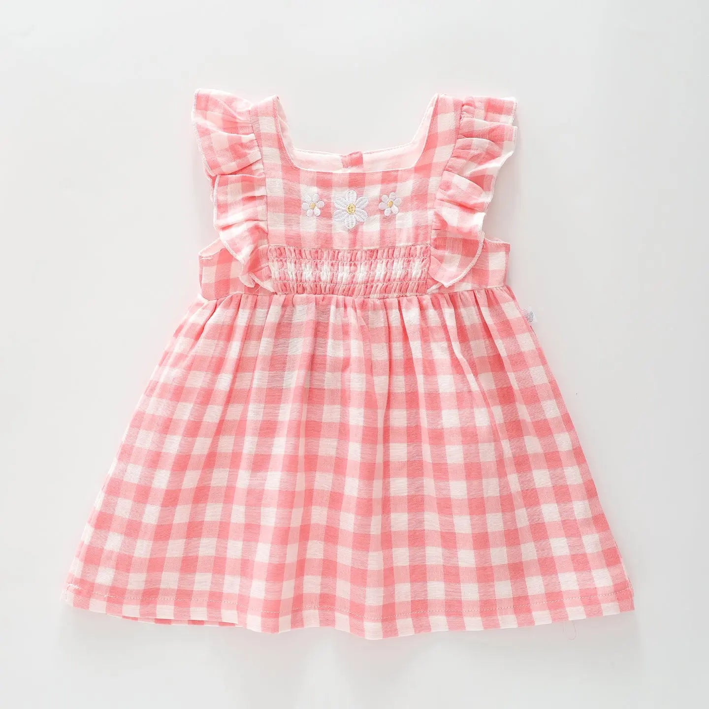Pink Daisy Check Dress Ollies Place