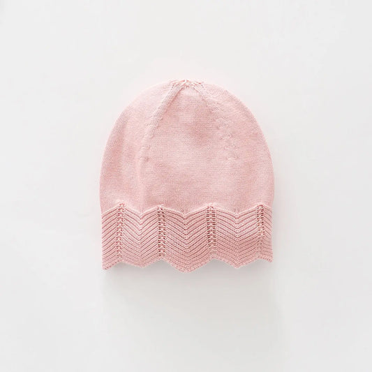 Pink Fine Knit Beanie Ollies Place
