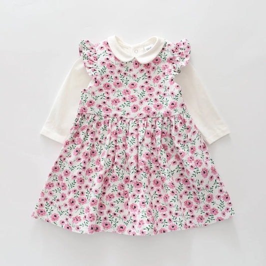 Pink Floral Pinafore Set Ollies Place