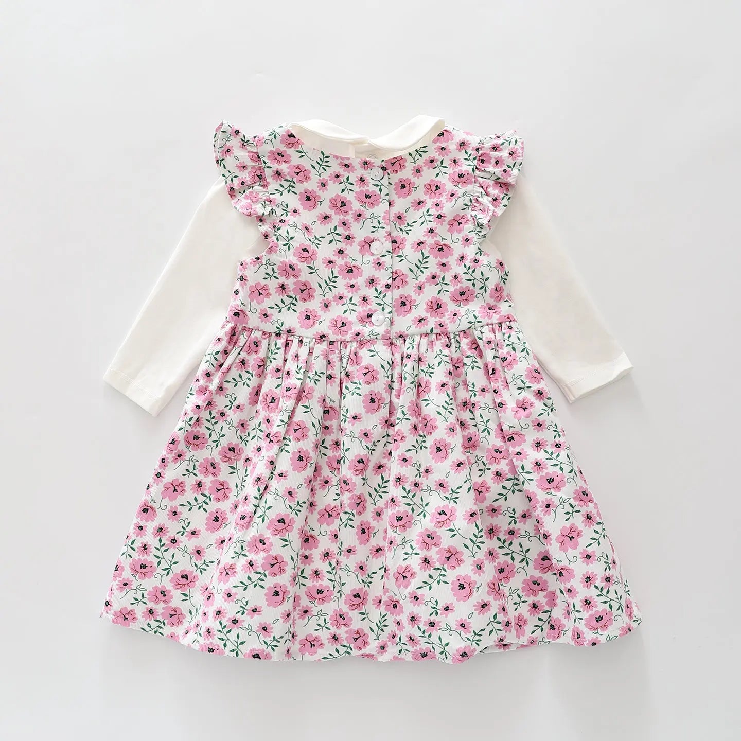 Pink Floral Pinafore Set Ollies Place